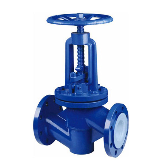 Stainless Steel Corrosion Resistant Valve , Fluorine Lined Direct Flow Valve