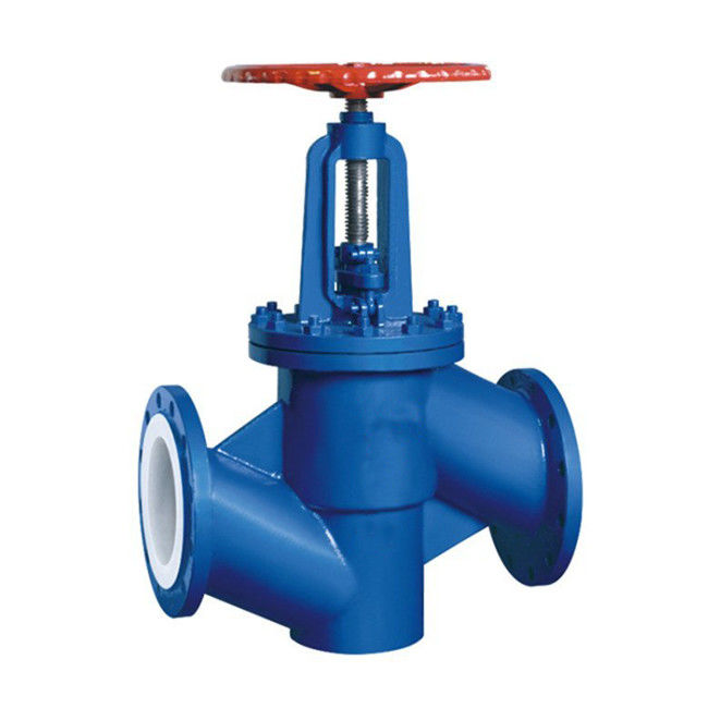 Stainless Steel Corrosion Resistant Valve , Fluorine Lined Direct Flow Valve