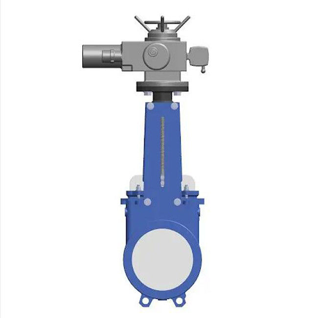 Industrial Pneumatic Knife Gate Valve 4 Inch Operated Soft Seal