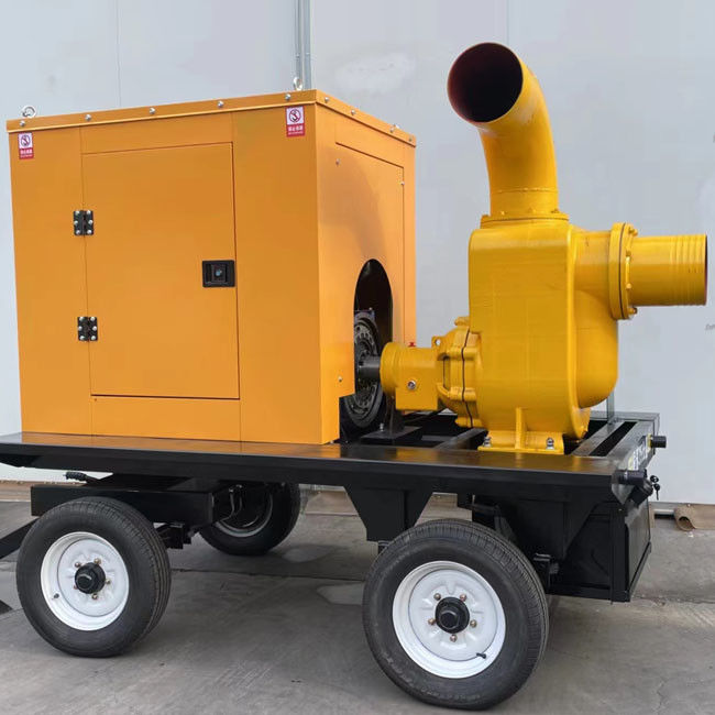 Yellow 200m3/H Flood Control Pumps Necessary Equipment For Rainy Season